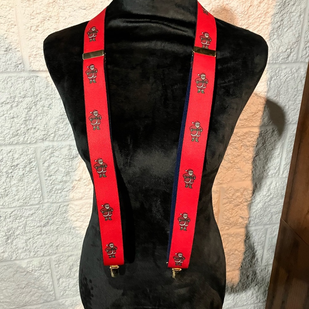 Vintage Marshall Fields Santa Suspenders